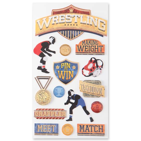 12 Pack: Wrestling Stickers by Recollections™